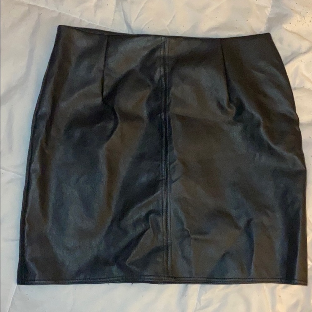 Faux Leather Mini Skirt